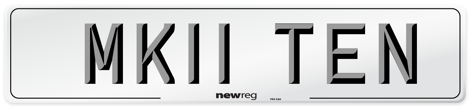 MK11 TEN Number Plate from New Reg
